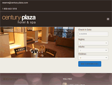 Tablet Screenshot of century-plaza.com